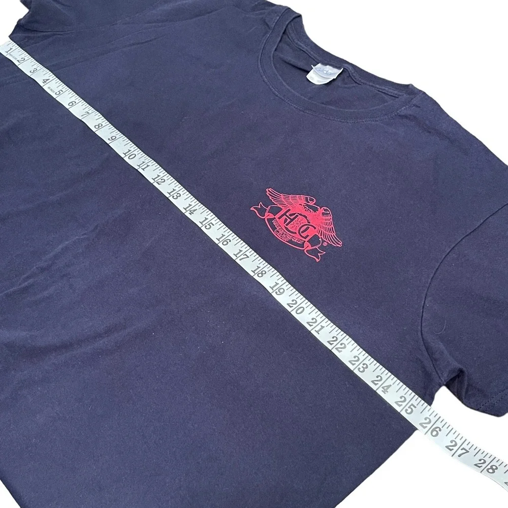 Gildan Harley Owners Group HOG Blue T Shirt Mens 2XL Graphic The Battle‎ Cry  SS - Picture 4 of 9